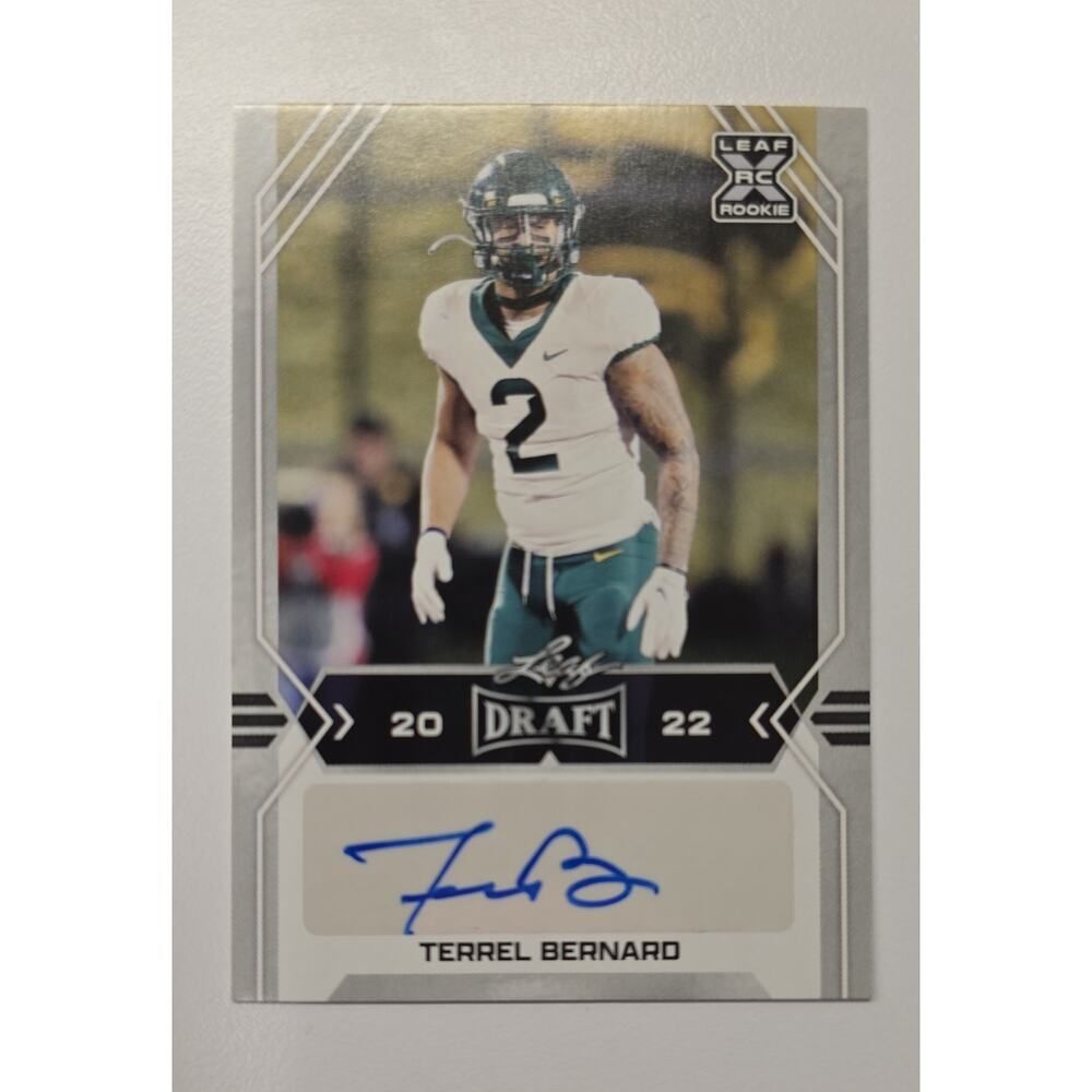 2022 Leaf Draft - Autographs Terrel Bernard #BA-TB1 (AU, RC)